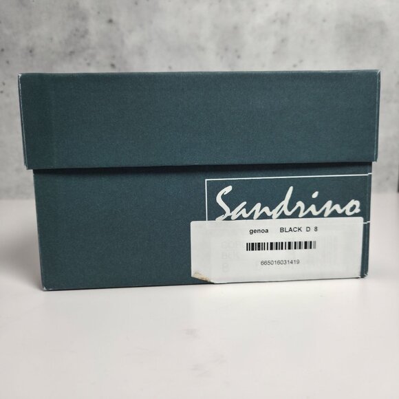 Sandrino Genoa Black Leather Loafers Horse Bit Detail Mens Size 8 D - Picture 5 of 10